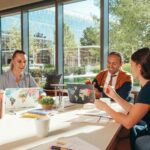 Équipe de startup en réunion dans un espace de coworking moderne à Paris